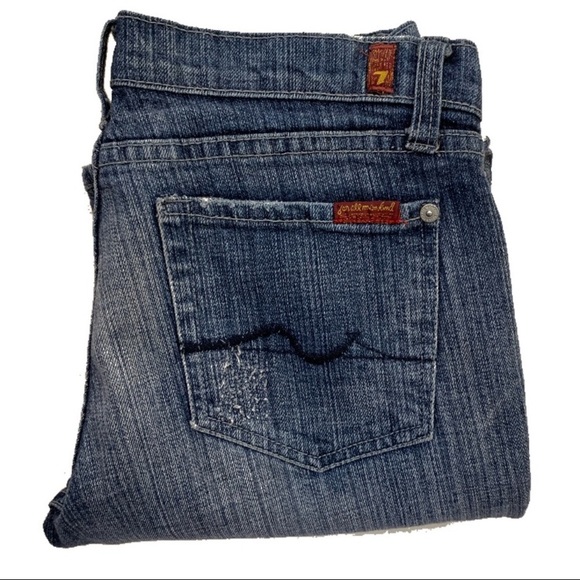 7 For All Mankind Distressed
Embellished Bootcut size 27 - Picture 3 of 14